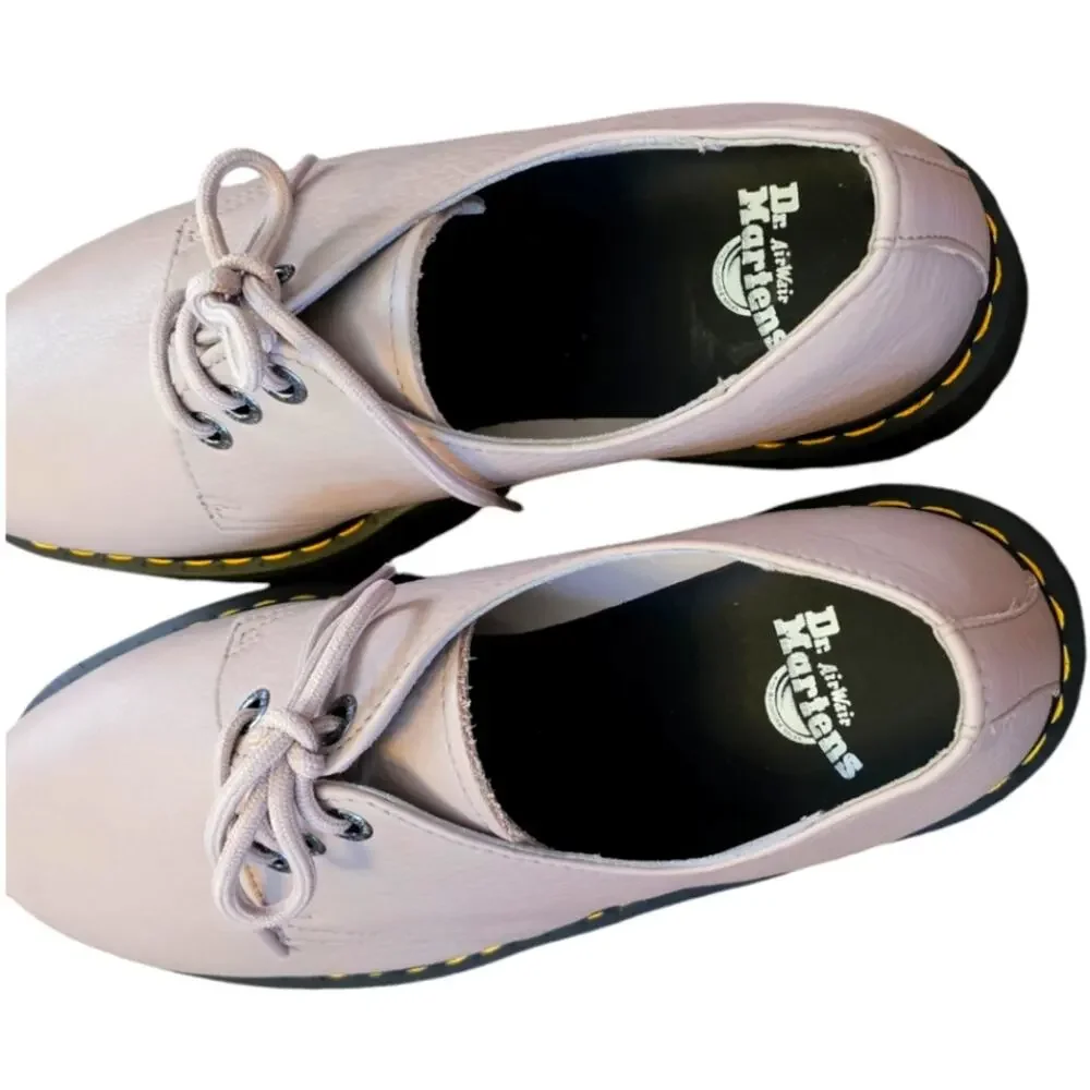 Dr. Martens 1461 Quad leather derby Platform Oxfords Beige Men's Shoes Size 10 - Picture 5 of 12